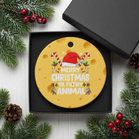 Merry Christmas Ya Filthy Animal Ceramic Ornament Funny Home Xmas Alone Movie Pajama - Wonder Print Shop