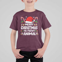 Merry Christmas Ya Filthy Animal T Shirt For Kid Funny Home Xmas Alone Movie Pajama - Wonder Print Shop