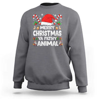 Merry Christmas Ya Filthy Animal Sweatshirt Funny Home Xmas Alone Movie Pajama - Wonder Print Shop