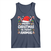 Merry Christmas Ya Filthy Animal Tank Top Funny Home Xmas Alone Movie Pajama - Wonder Print Shop
