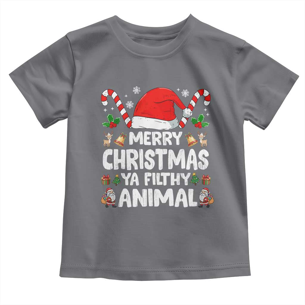 Merry Christmas Ya Filthy Animal Toddler T Shirt Funny Home Xmas Alone Movie Pajama - Wonder Print Shop