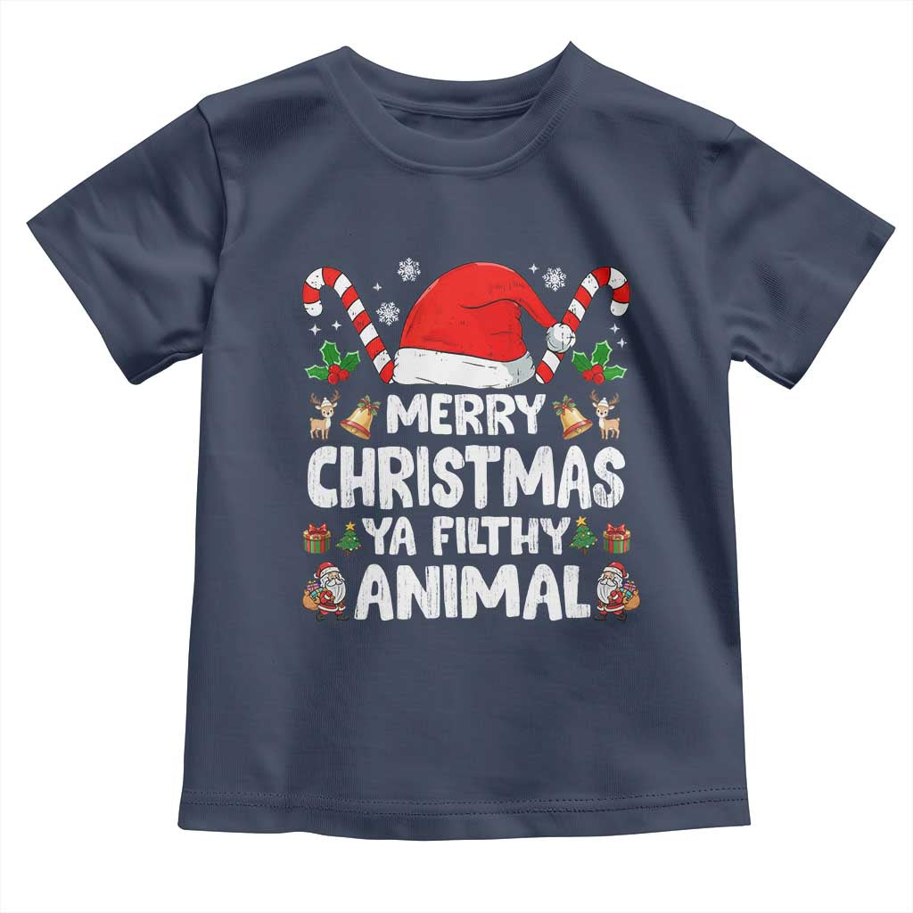Merry Christmas Ya Filthy Animal Toddler T Shirt Funny Home Xmas Alone Movie Pajama - Wonder Print Shop