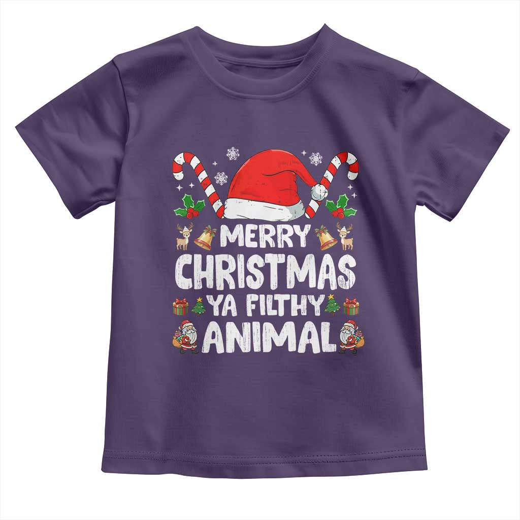 Merry Christmas Ya Filthy Animal Toddler T Shirt Funny Home Xmas Alone Movie Pajama - Wonder Print Shop