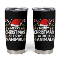 Merry Christmas Ya Filthy Animal Tumbler Cup Funny Home Xmas Alone Movie Pajama - Wonder Print Shop