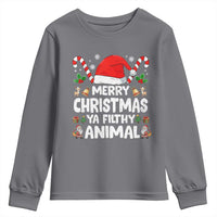 Merry Christmas Ya Filthy Animal Youth Sweatshirt Funny Home Xmas Alone Movie Pajama - Wonder Print Shop