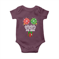 Funny Dirty Christmas Baby Onesie If You Like My Ornaments Rude Adult Humor Xmas PJs - Wonder Print Shop