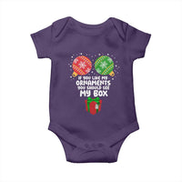 Funny Dirty Christmas Baby Onesie If You Like My Ornaments Rude Adult Humor Xmas PJs - Wonder Print Shop