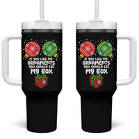 Funny Dirty Christmas Tumbler With Handle If You Like My Ornaments Rude Adult Humor Xmas PJs - Wonder Print Shop