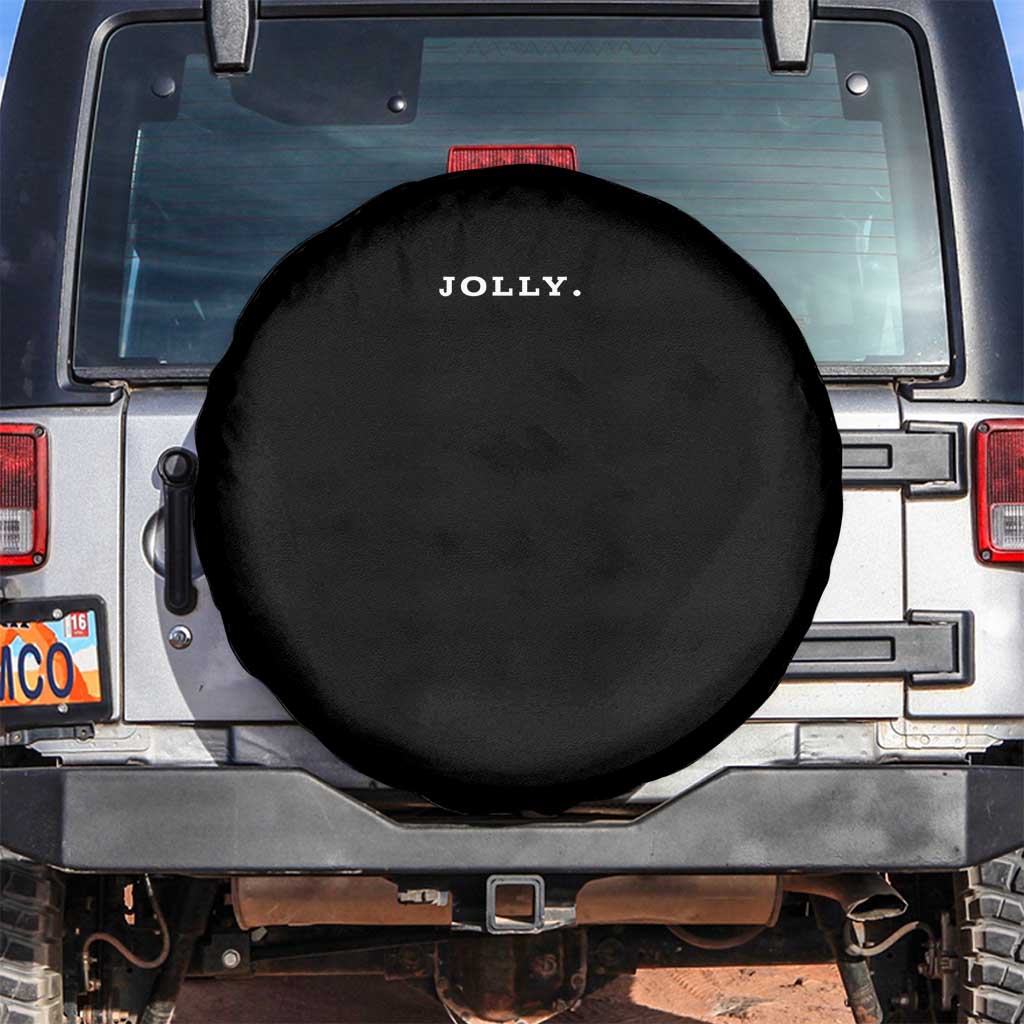 Jolly Christmas Subtle Minimal Spare Tire Cover Funny Holiday Party Simple - Wonder Print Shop