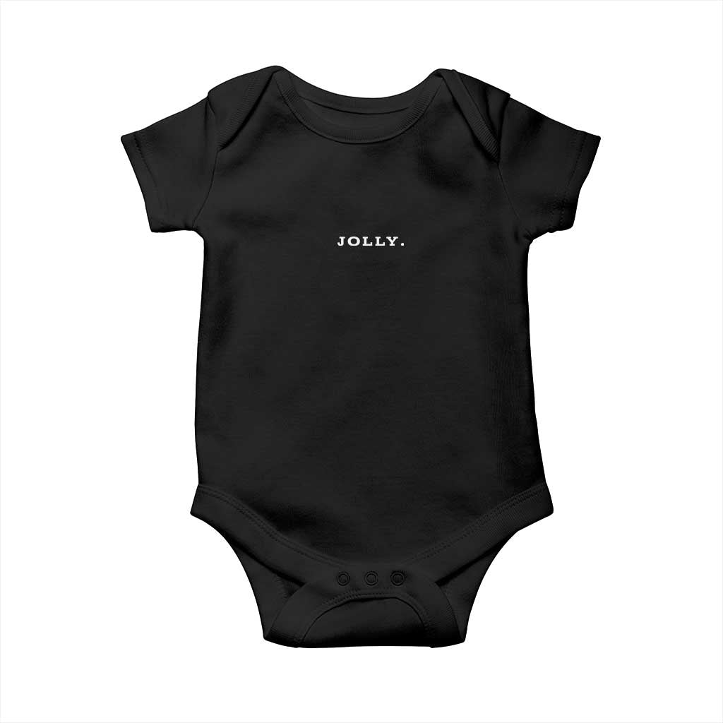 Jolly Christmas Subtle Minimal Baby Onesie Funny Holiday Party Simple - Wonder Print Shop