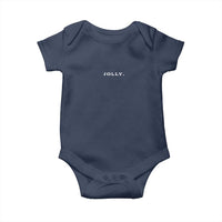 Jolly Christmas Subtle Minimal Baby Onesie Funny Holiday Party Simple - Wonder Print Shop