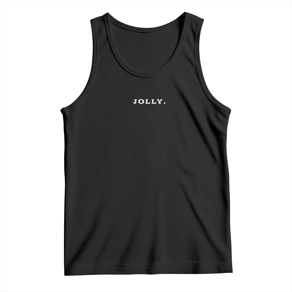 Jolly Christmas Subtle Minimal Tank Top Funny Holiday Party Simple - Wonder Print Shop