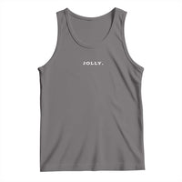 Jolly Christmas Subtle Minimal Tank Top Funny Holiday Party Simple - Wonder Print Shop