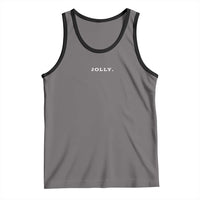 Jolly Christmas Subtle Minimal Tank Top Funny Holiday Party Simple - Wonder Print Shop