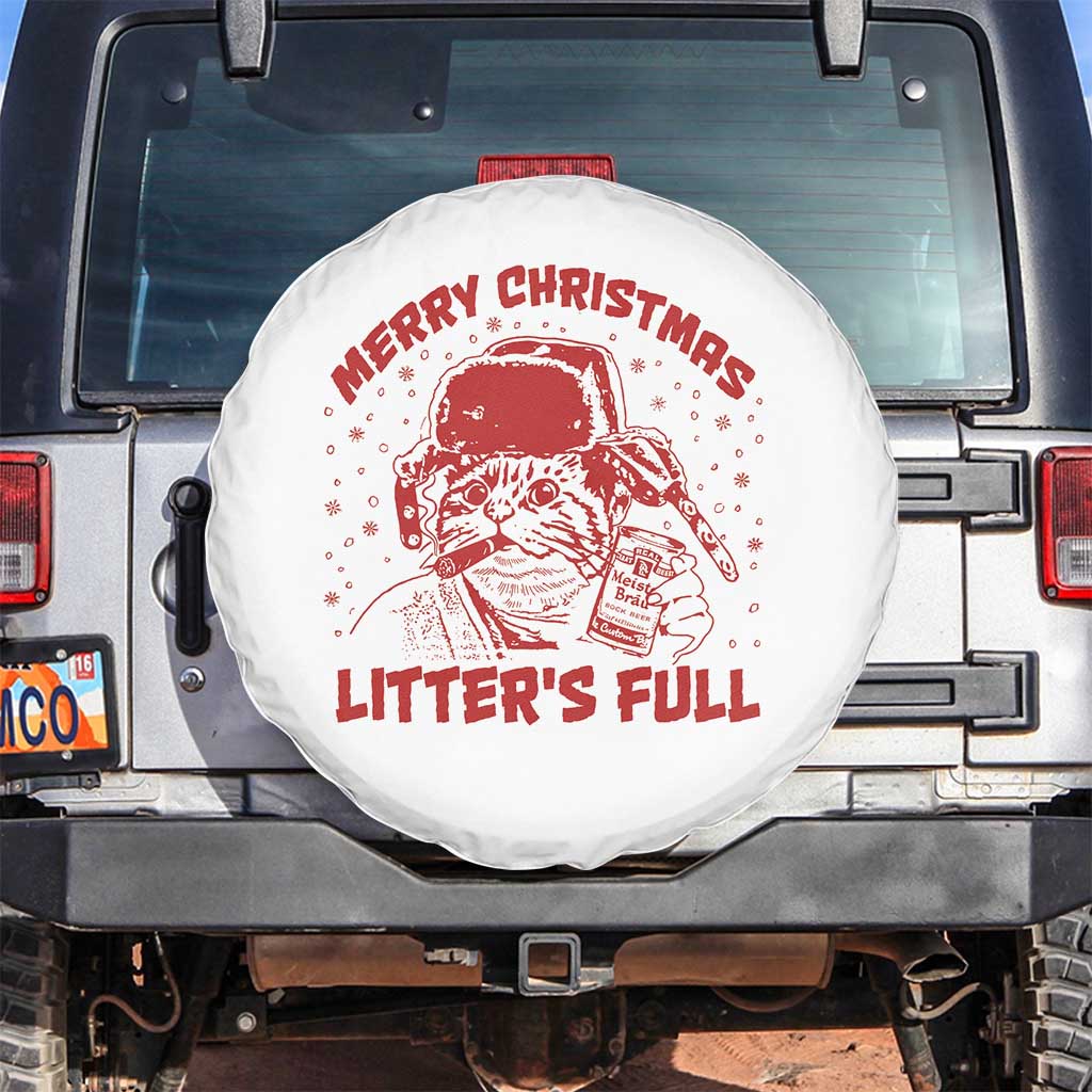 Litters Full Spare Tire Cover Funny Cat Christmas Vacation - Wonder Print Shop