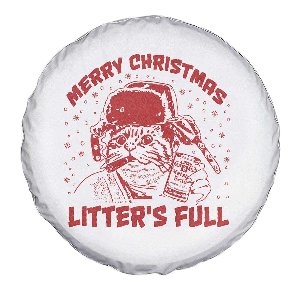 Litters Full Spare Tire Cover Funny Cat Christmas Vacation - Wonder Print Shop