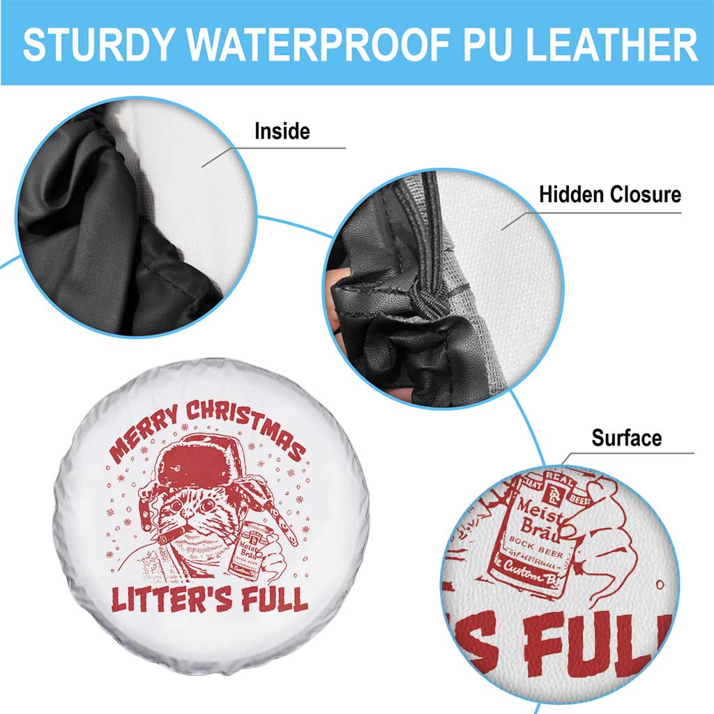 Litters Full Spare Tire Cover Funny Cat Christmas Vacation - Wonder Print Shop