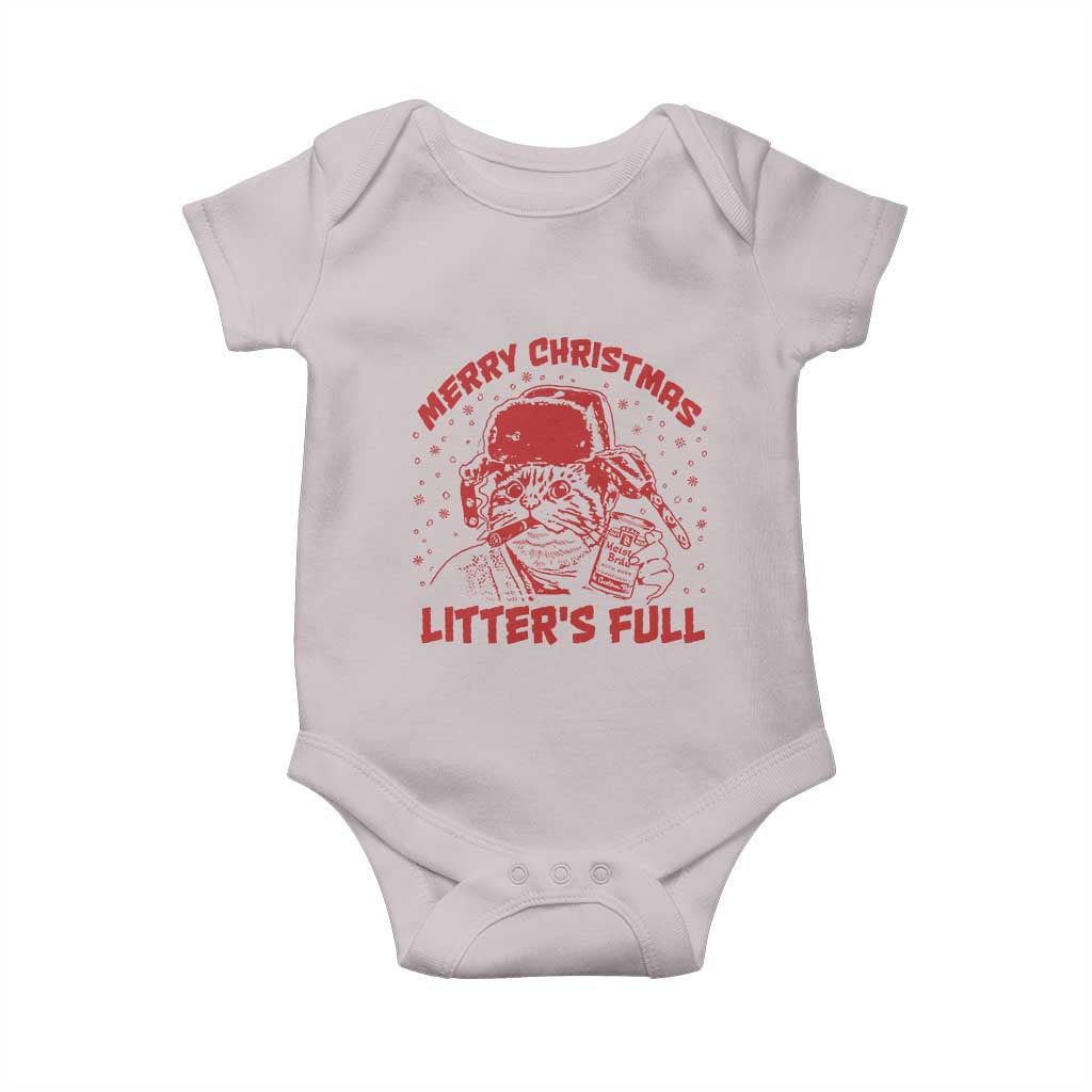 Litters Full Baby Onesie Funny Cat Christmas Vacation - Wonder Print Shop