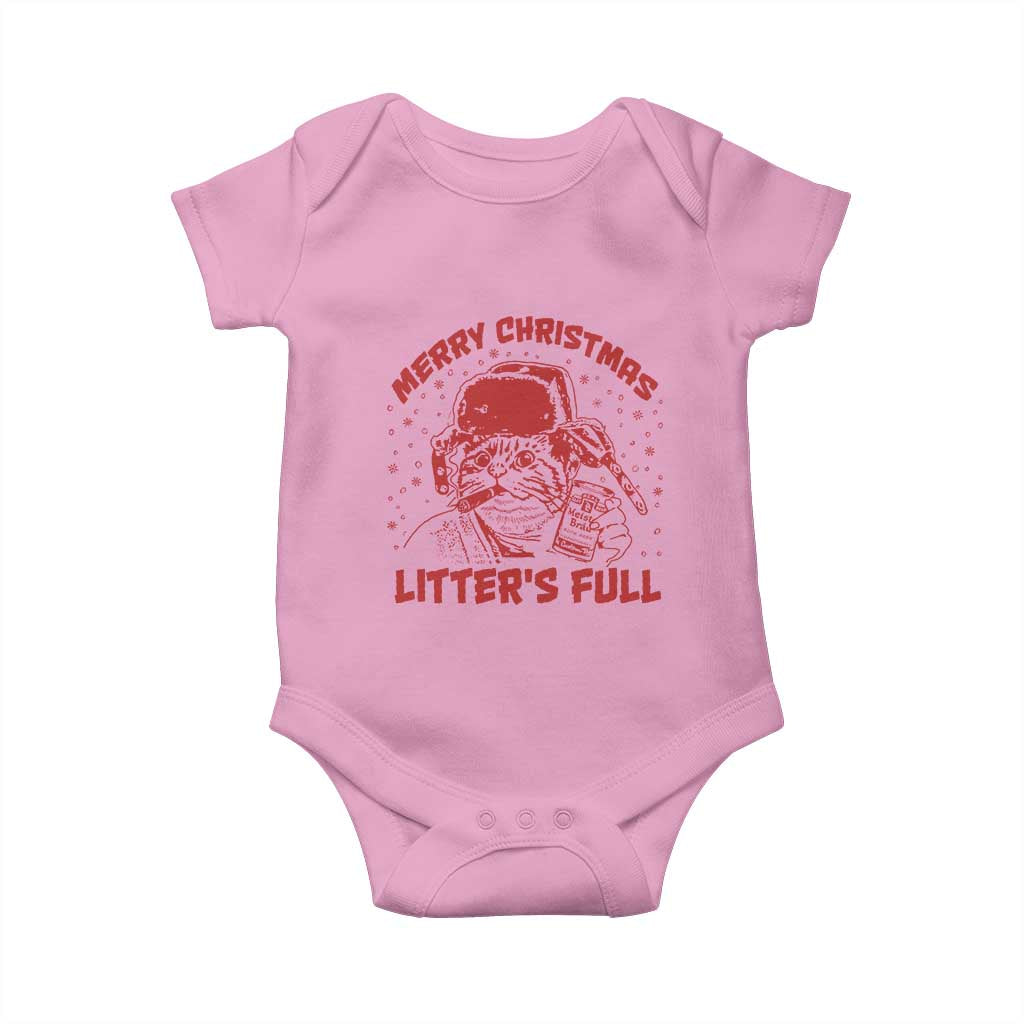 Litters Full Baby Onesie Funny Cat Christmas Vacation - Wonder Print Shop