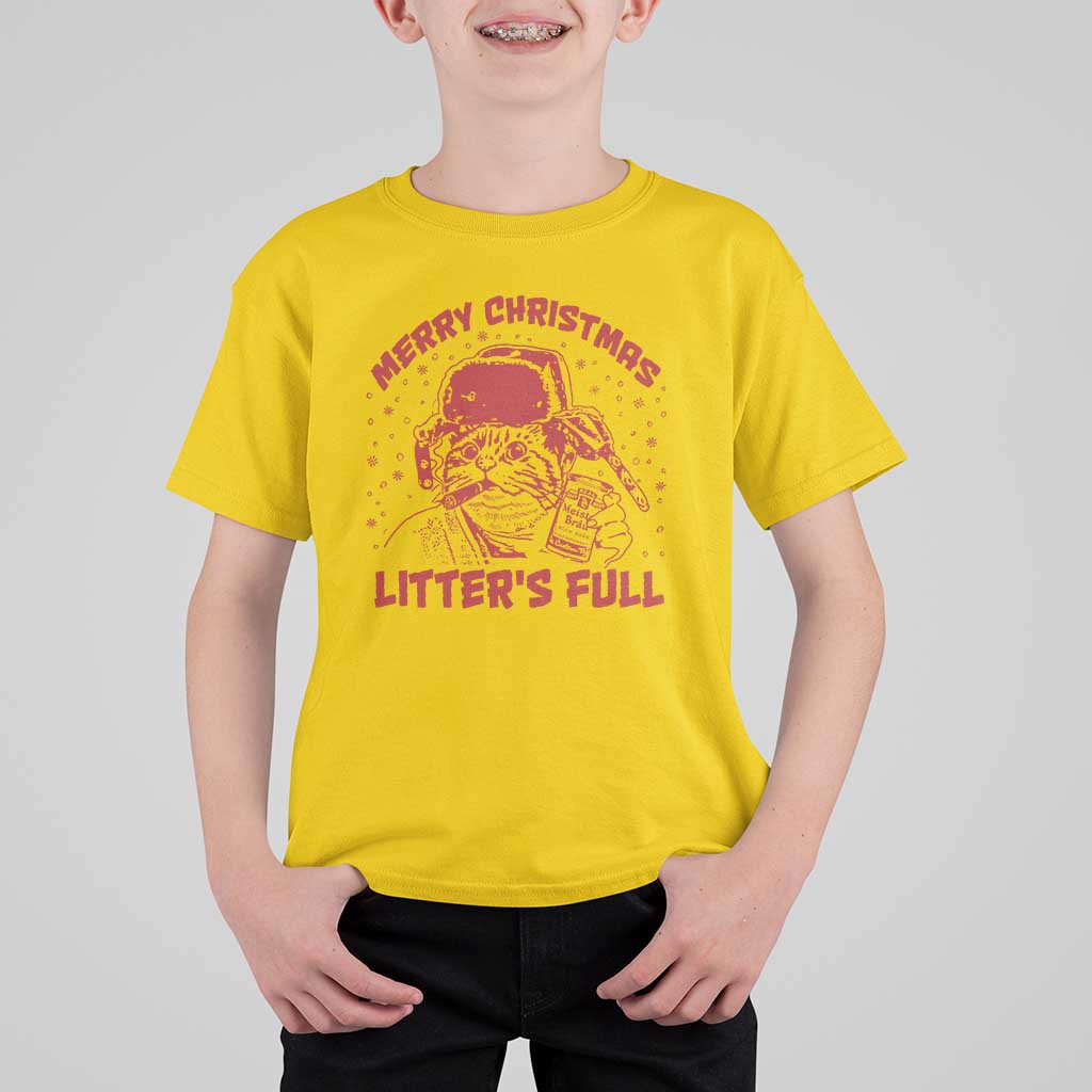 Litters Full T Shirt For Kid Funny Cat Christmas Vacation - Wonder Print Shop