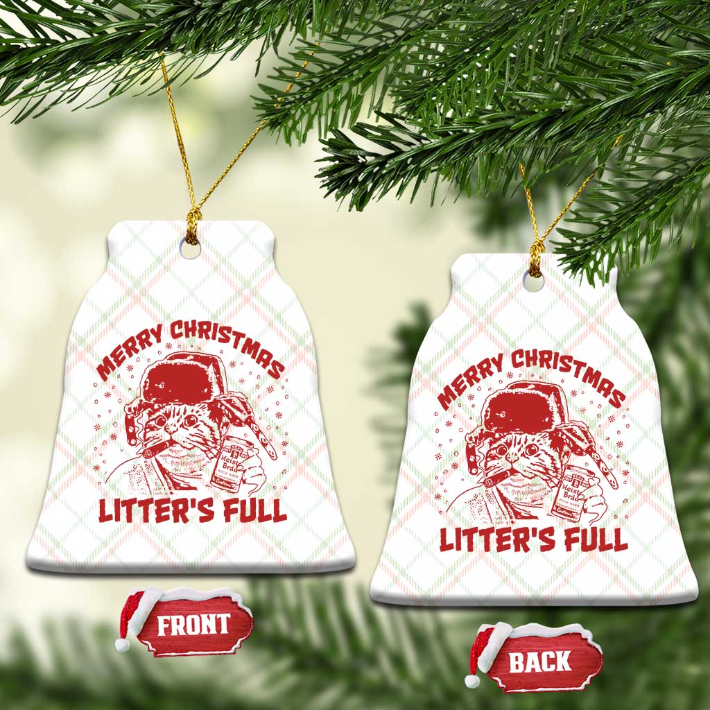 Litters Full Ceramic Ornament Funny Cat Christmas Vacation - Wonder Print Shop