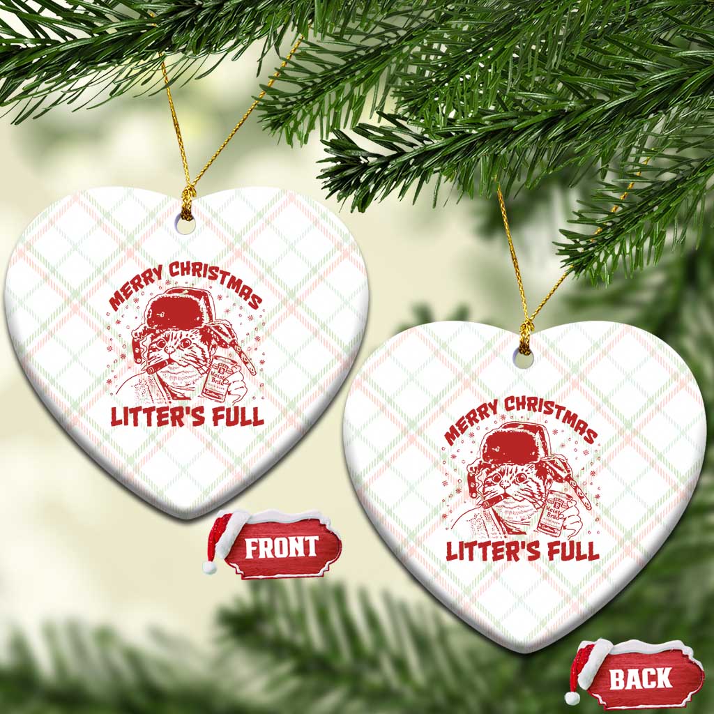 Litters Full Ceramic Ornament Funny Cat Christmas Vacation - Wonder Print Shop