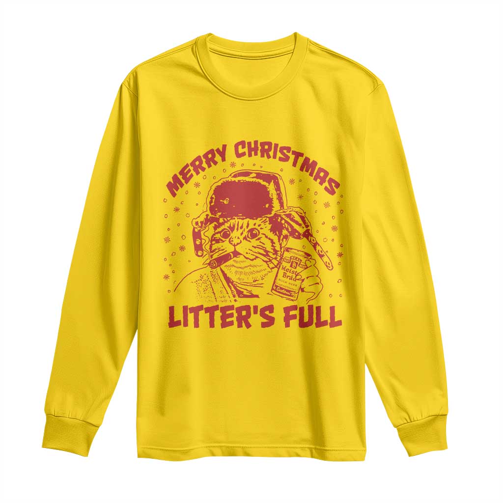 Litters Full Long Sleeve Shirt Funny Cat Christmas Vacation - Wonder Print Shop