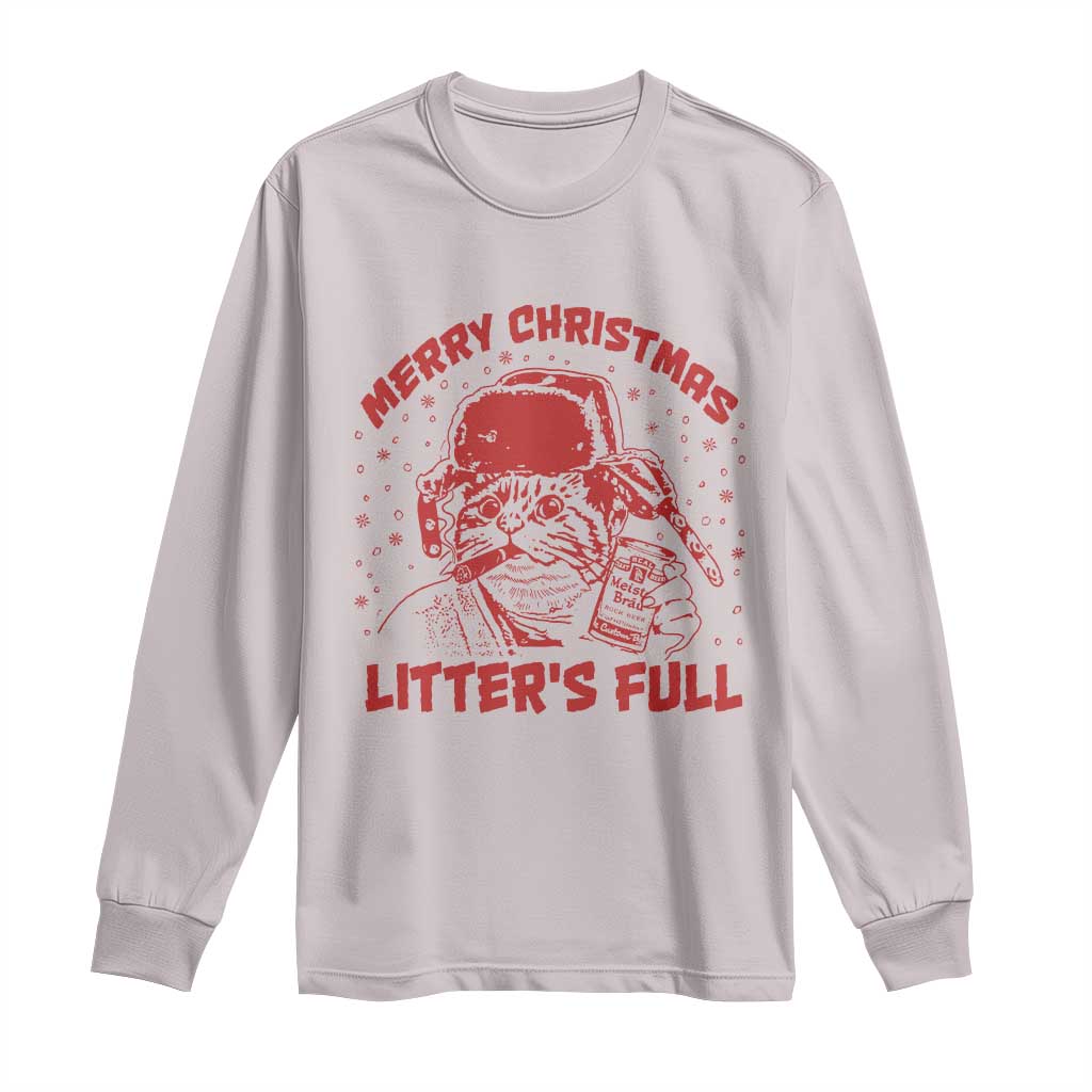 Litters Full Long Sleeve Shirt Funny Cat Christmas Vacation - Wonder Print Shop