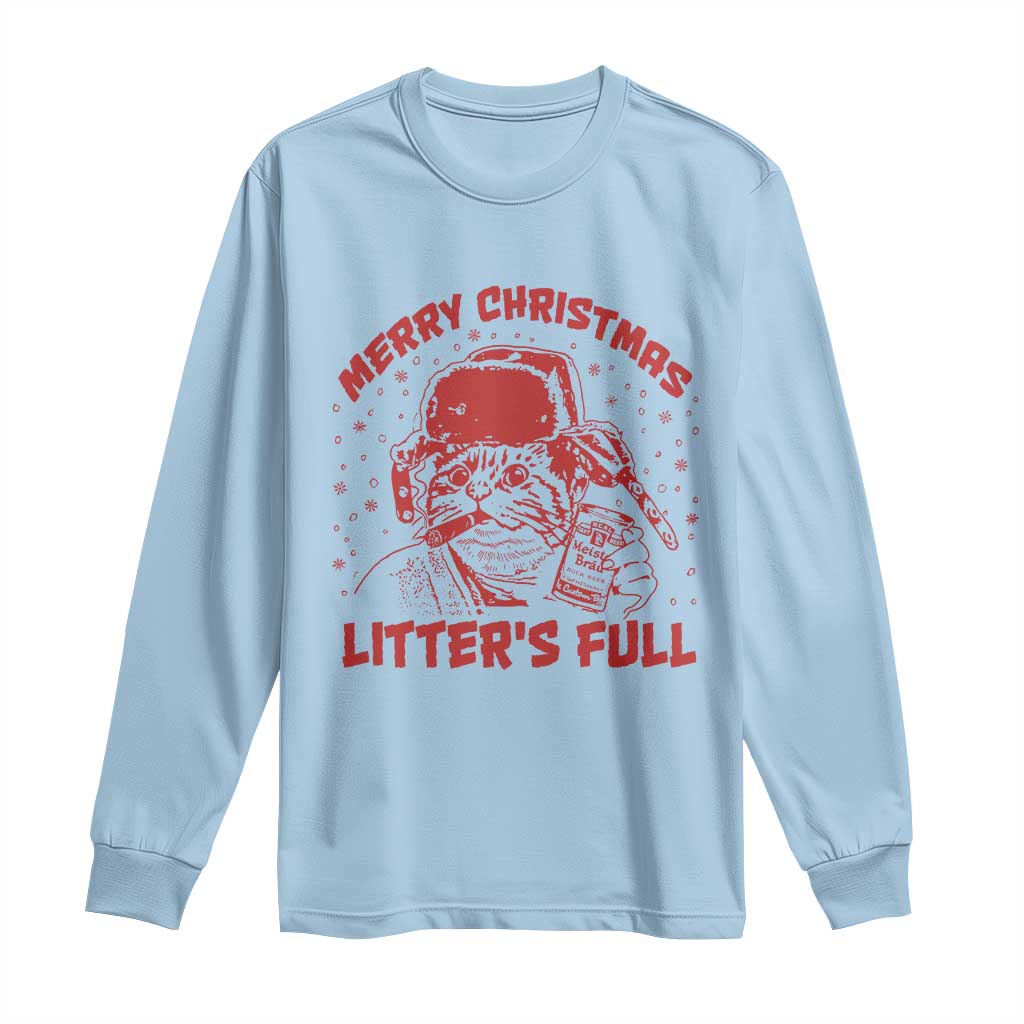 Litters Full Long Sleeve Shirt Funny Cat Christmas Vacation - Wonder Print Shop