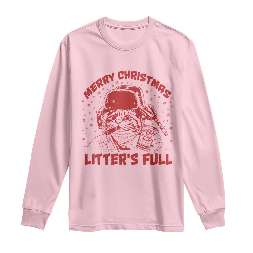 Litters Full Long Sleeve Shirt Funny Cat Christmas Vacation - Wonder Print Shop