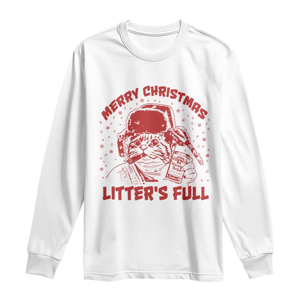 Litters Full Long Sleeve Shirt Funny Cat Christmas Vacation - Wonder Print Shop