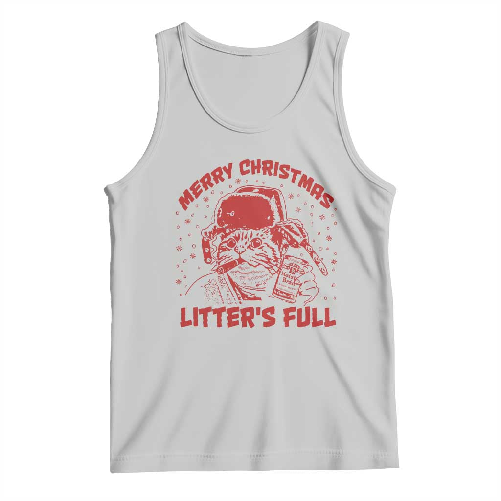 Litters Full Tank Top Funny Cat Christmas Vacation - Wonder Print Shop