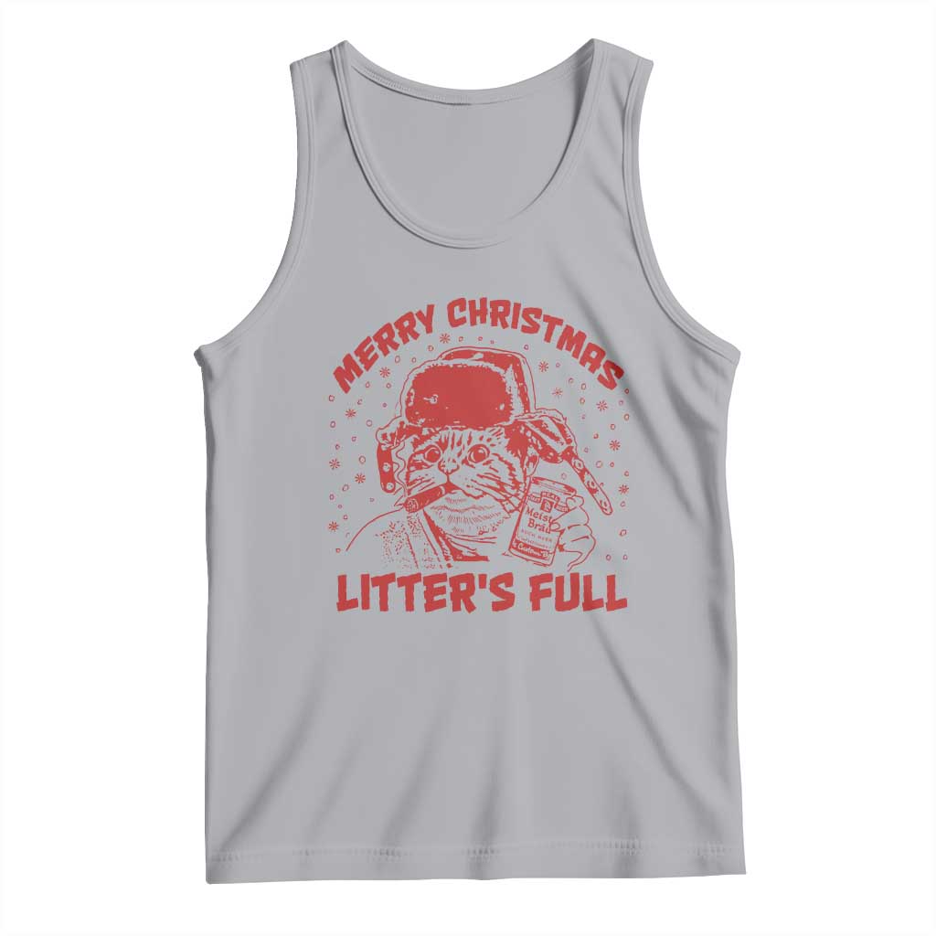 Litters Full Tank Top Funny Cat Christmas Vacation - Wonder Print Shop
