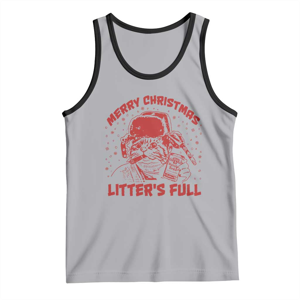 Litters Full Tank Top Funny Cat Christmas Vacation - Wonder Print Shop