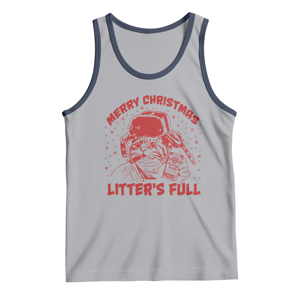 Litters Full Tank Top Funny Cat Christmas Vacation - Wonder Print Shop