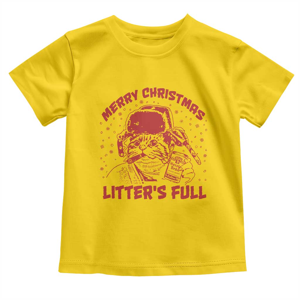 Litters Full Toddler T Shirt Funny Cat Christmas Vacation - Wonder Print Shop