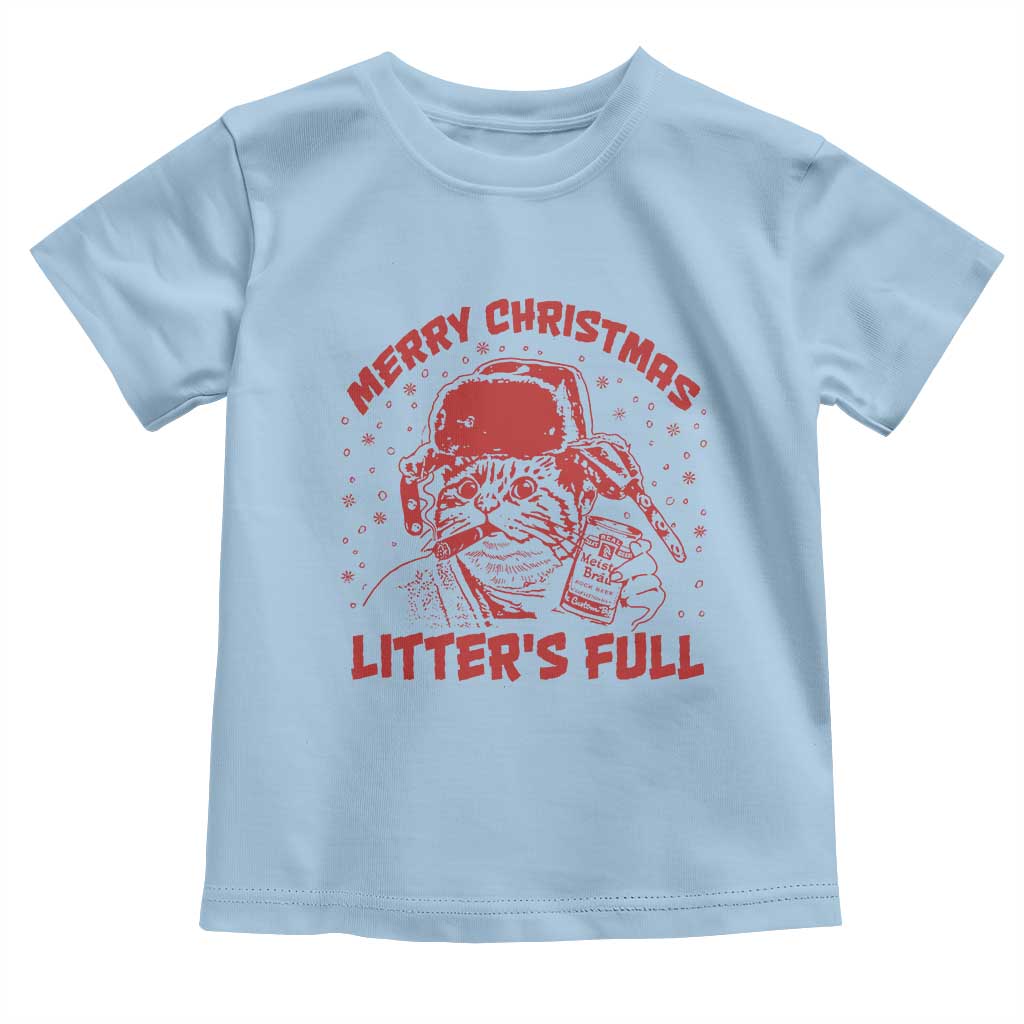 Litters Full Toddler T Shirt Funny Cat Christmas Vacation - Wonder Print Shop