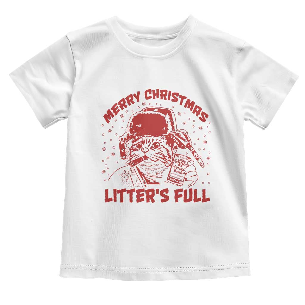 Litters Full Toddler T Shirt Funny Cat Christmas Vacation - Wonder Print Shop