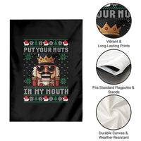 Inappropriate Christmas Garden Flag Funny Put Your Nuts in My Mouth Dirty Holiday - Wonder Print Shop