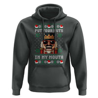 Inappropriate Christmas Hoodie Funny Put Your Nuts in My Mouth Dirty Holiday - Wonder Print Shop