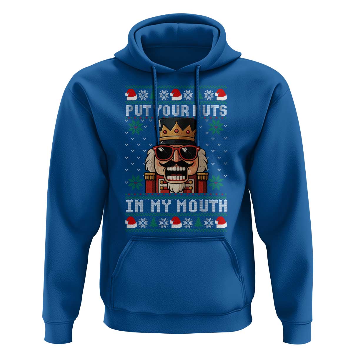 Inappropriate Christmas Hoodie Funny Put Your Nuts in My Mouth Dirty Holiday - Wonder Print Shop