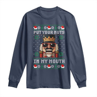 Inappropriate Christmas Long Sleeve Shirt Funny Put Your Nuts in My Mouth Dirty Holiday - Wonder Print Shop