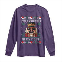 Inappropriate Christmas Long Sleeve Shirt Funny Put Your Nuts in My Mouth Dirty Holiday - Wonder Print Shop