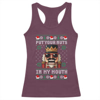 Inappropriate Christmas Racerback Tank Top Funny Put Your Nuts in My Mouth Dirty Holiday - Wonder Print Shop