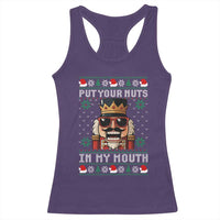 Inappropriate Christmas Racerback Tank Top Funny Put Your Nuts in My Mouth Dirty Holiday - Wonder Print Shop