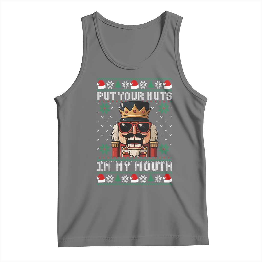 Inappropriate Christmas Tank Top Funny Put Your Nuts in My Mouth Dirty Holiday - Wonder Print Shop