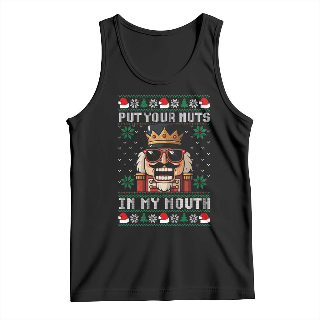 Inappropriate Christmas Tank Top Funny Put Your Nuts in My Mouth Dirty Holiday - Wonder Print Shop