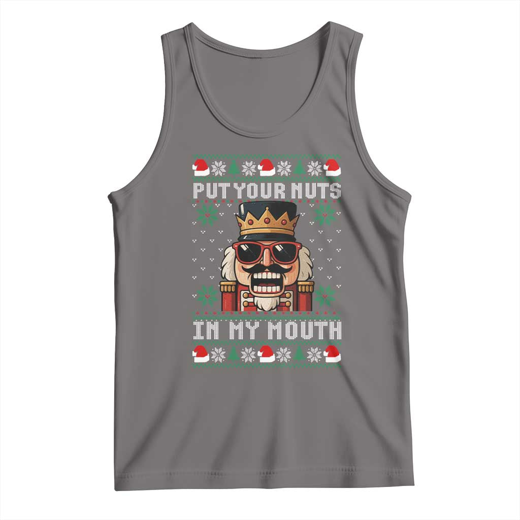 Inappropriate Christmas Tank Top Funny Put Your Nuts in My Mouth Dirty Holiday - Wonder Print Shop