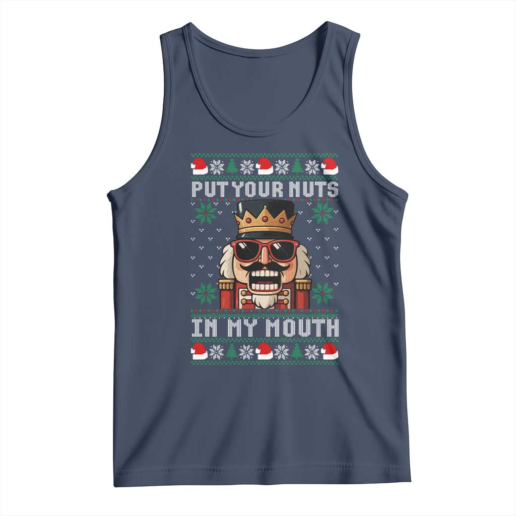 Inappropriate Christmas Tank Top Funny Put Your Nuts in My Mouth Dirty Holiday - Wonder Print Shop