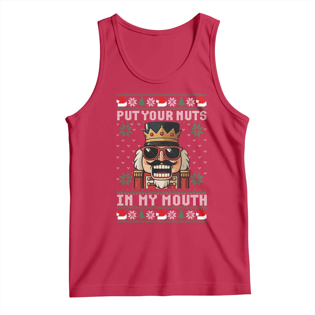Inappropriate Christmas Tank Top Funny Put Your Nuts in My Mouth Dirty Holiday - Wonder Print Shop
